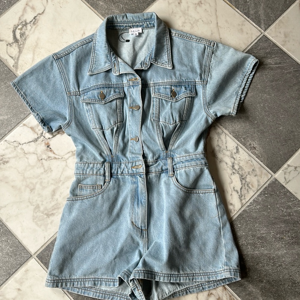 Le Lis denim jumpsuit small